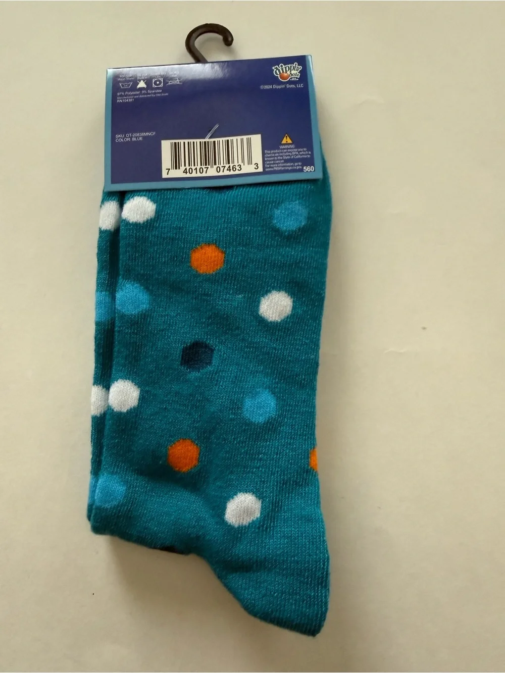 Dippin’ Dots Socks Fits Men’s Shoe Size 6-12